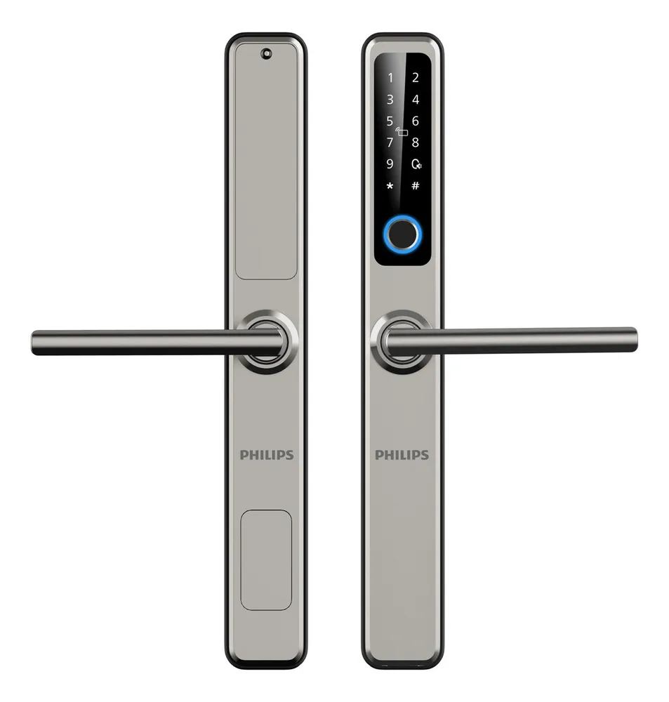 Cerradura Electronica Digital Philips Modena Aluminio Ddl608 Negro 6
