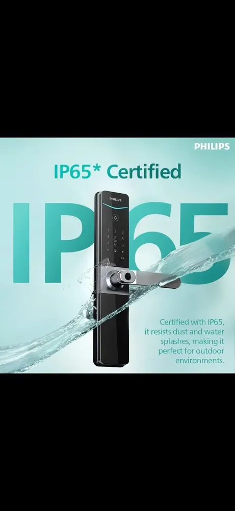 Cerradura Digital Philips Ddl610 Wifi Huella Clave Tarjeta Negro Y Gris 6