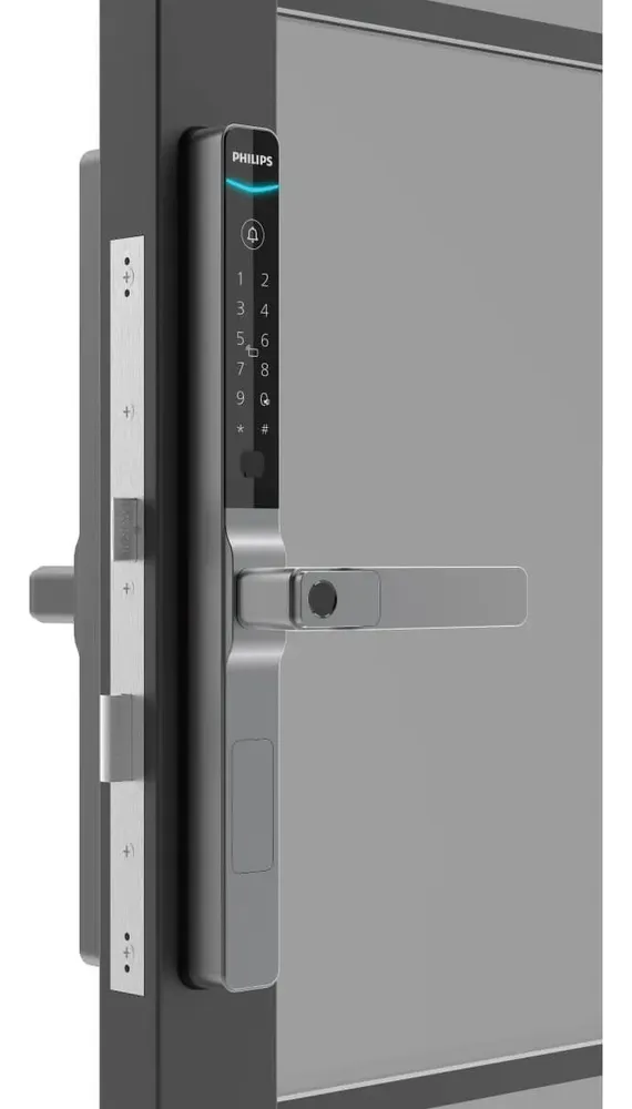 Cerradura Eléctrica Philips Ddl611 Negra Black. Angosta 5hbs 6