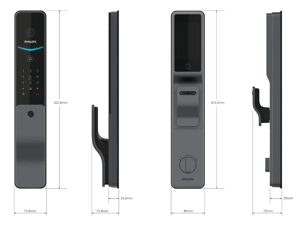 Cerradura Philips Ddl720-mvp Venas de Palma Wifi Negro 5