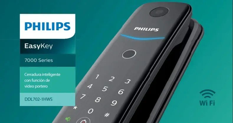Cerradura Inteligente Philips Wi-Fi (huella, clave, tarjeta y app) 3